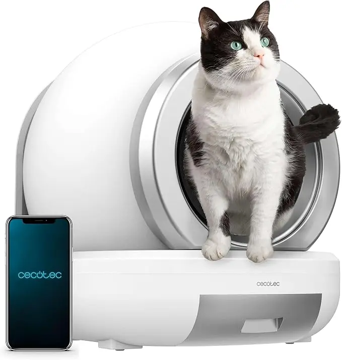 

7000 CleanKitty Compact Connected Automatic Self-Cleaning Litter Box, 65L Capacity, Triple Deodorization System, WiFi Control, Q