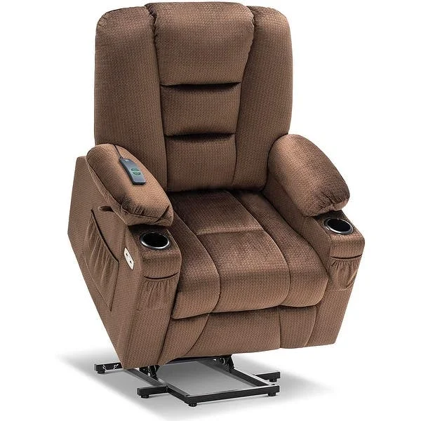 CY Beste Wahl Moderner Elektrischer Massage-Liftstuhl mit Getränkehalter, Verstellbarer Balkon- und Wohnzimmer-Sofa-Sessel mit Fernbedienung