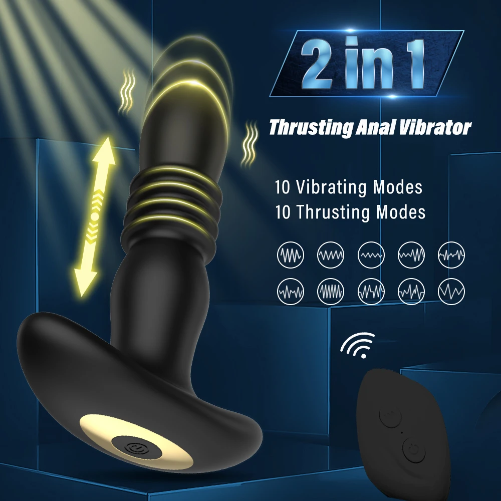 Telescopic Prostate Massager Bluetooth APP Vibrator for Men Women Anal Plug Wireless Remote Butt Plug Sex Toy for Couples Game