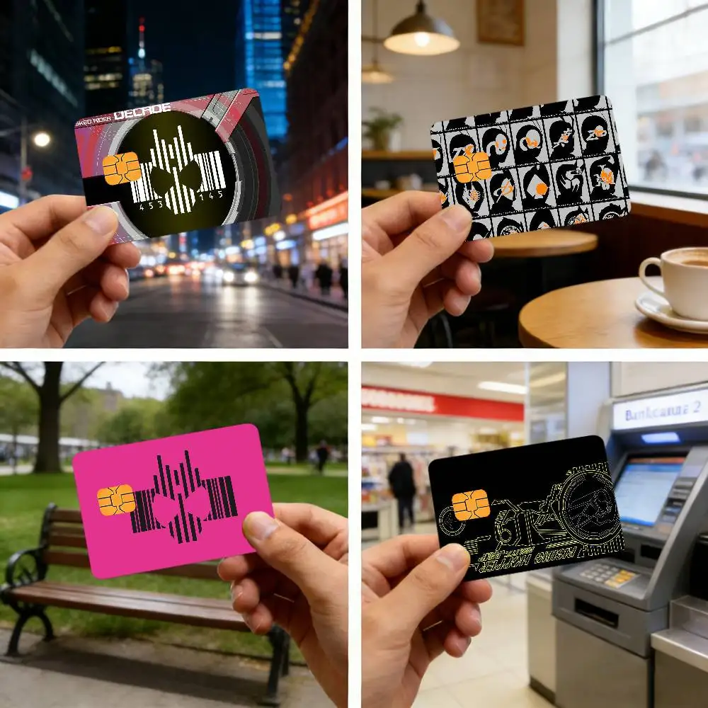 Cool K-Kamen R-Rider Waterproof Skin Protector Stickers for Bank Cards Credit Cards Debit Cards Public Transport Cards