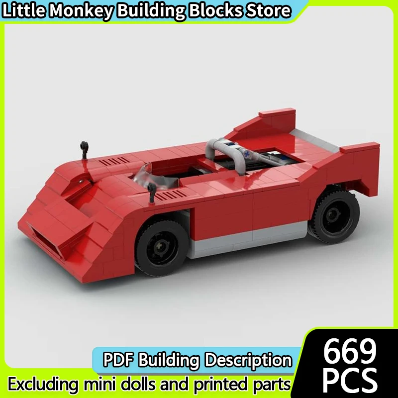 

City Car Model MOC Building Bricks Red High-Performance Racing Car Modular Technology Children Holiday Gifts Assemble Toys Suit