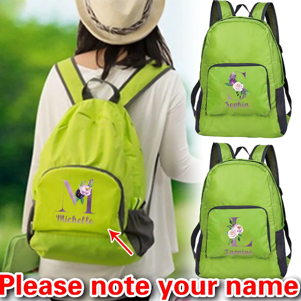 

Персонализированный портативный легкий дорожный рюкзак, складная сумка для альпинизма на открытом воздухе, прочный рюкзак.