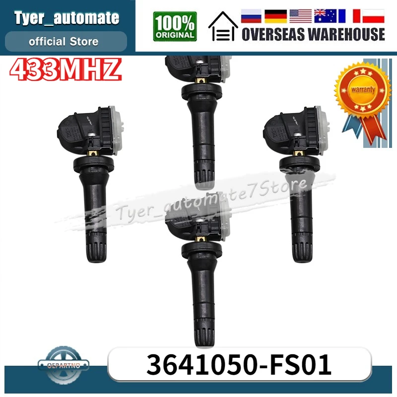 

TPMS Sensor 3641050-FS01 433MHZ Tire Pressure Monitor Sensor 3641050FS01 For DFSK Landian E5 S513 Fencon E3 AITO M5 M7 SERES SF5
