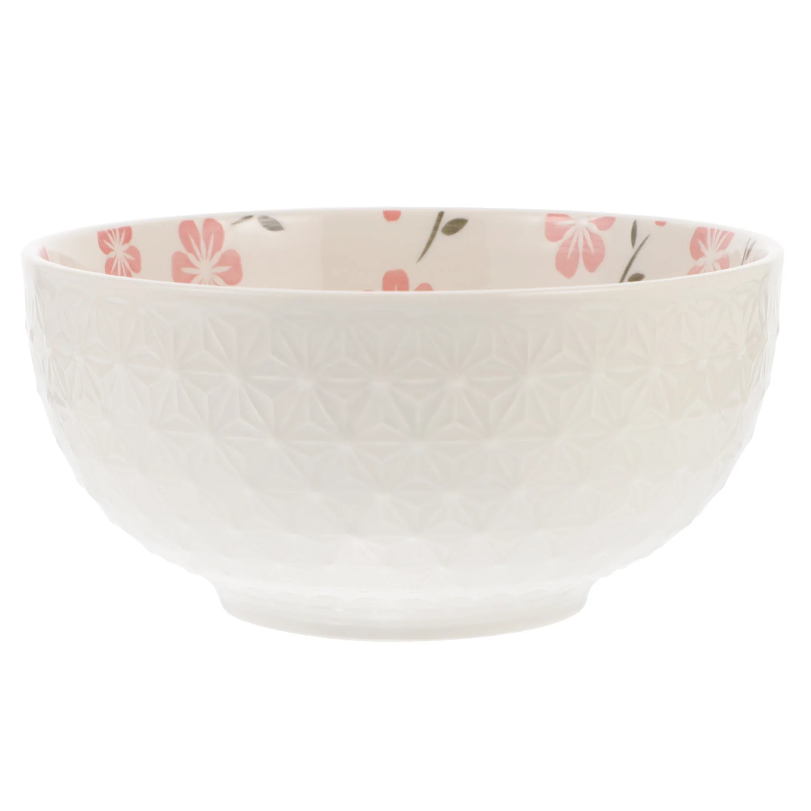 

1Pcs Japanese Style Embossed Rice Bowl Large Diameter Soup Salad Noodle Bowl Multi-Functional Non-Slip Household