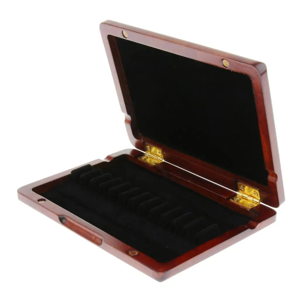 Red Wooden Oboe Reed Case Box for 12PCS Reeds Hold Storage ,