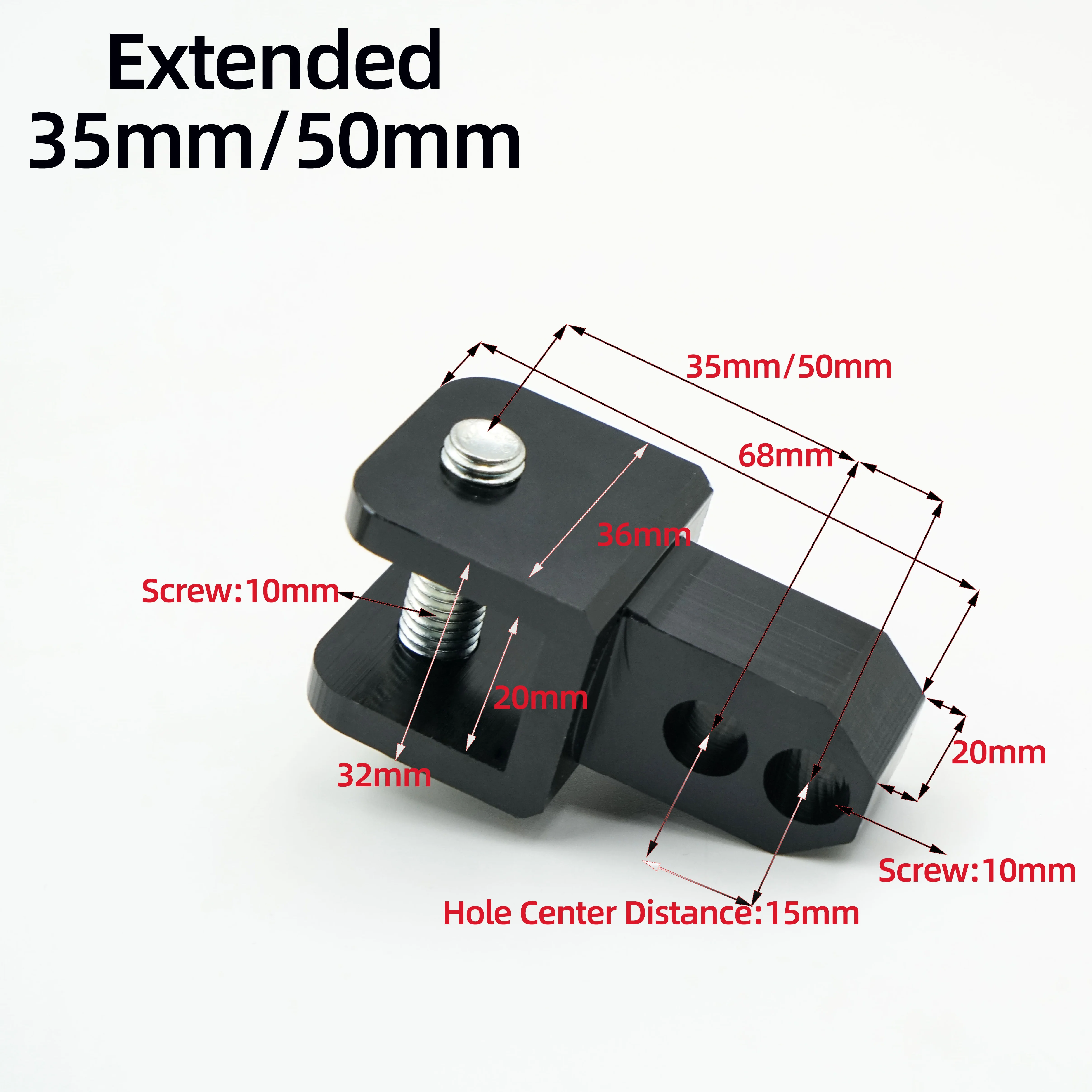 أثار 35 مللي متر/50 مللي متر محول العالمي للدراجات النارية مقعد رفع ، سبائك الألومنيوم الخلفية صدمة رفع محول لسوزوكي الدراجات البخارية والدراجات الإلكترونية #2