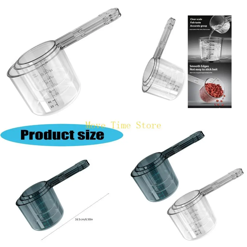 92ME Pack Of 3 Multiple Size Fishing Baits Mixing Cup Set Baits Measuring Cups Set