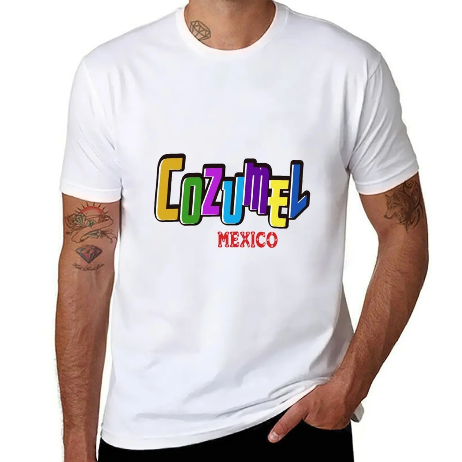 

Cozumel - Mexico-Diving T-Shirt cotton t shirt man anime t shirts oversize T-Shirt