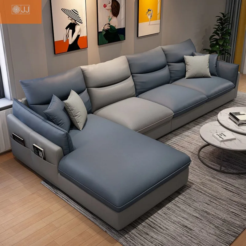 

Technology cloth sofa living room modern simple light luxury small apartment Nordic latex concubine Italian minimalist fabric