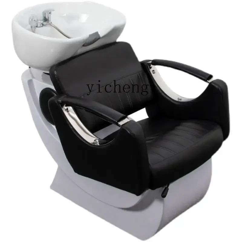 Zk Barber Shop Sitting Flushing Bed Mini Ultra Small plus-Sized Deepening Ceramic Basin Hair Salon for Hair Salon