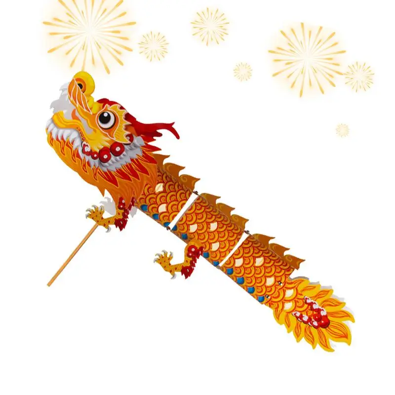 DIY New Year Lanterns Dancing Dragon Chinese Lanterns Kits Decorations Traditional Paper Lanterns For Festival Decorations