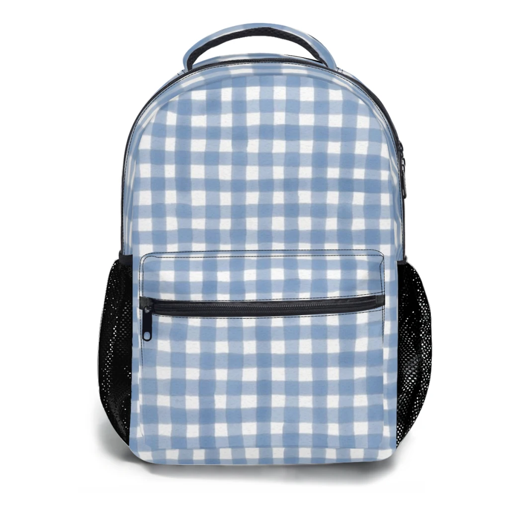 

Модный рюкзак в клетку, вместительная модная Регулируемая сумка для книг с несколькими карманами, 17 дюймов