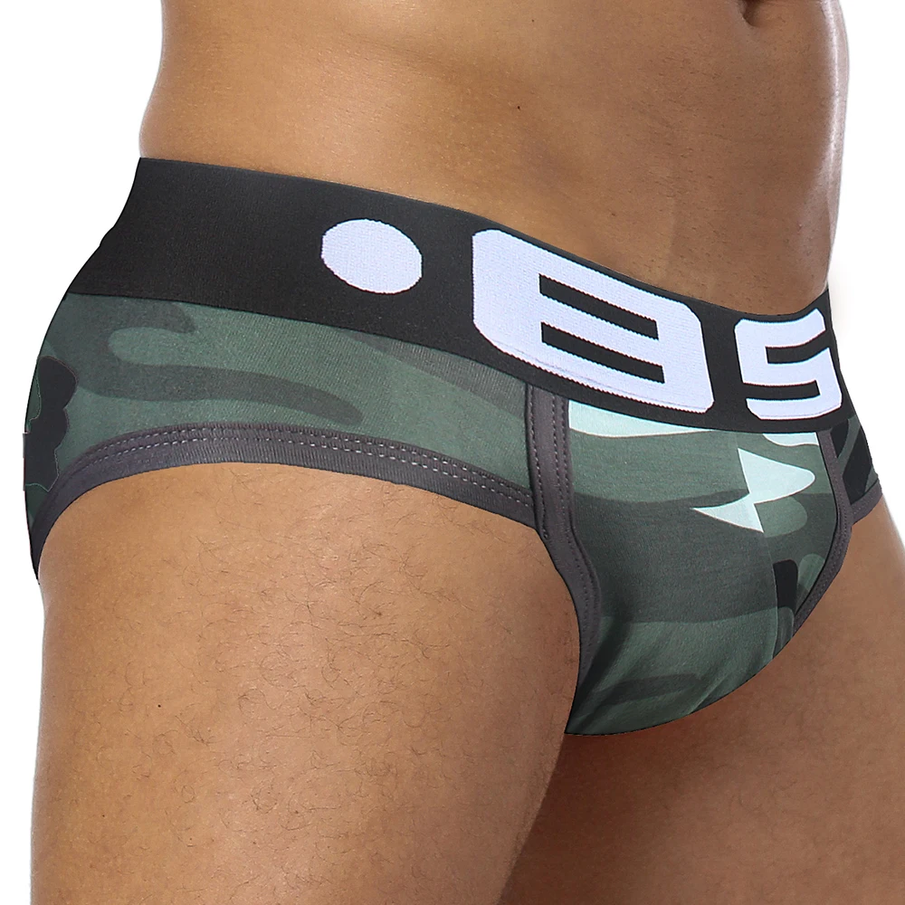 Mens Underwear Sexy Camouflage Briefs Jockstrap Pouch Cuecas Man Sissy Panties Thongs Male Underpants Gay Slip Homme Srting