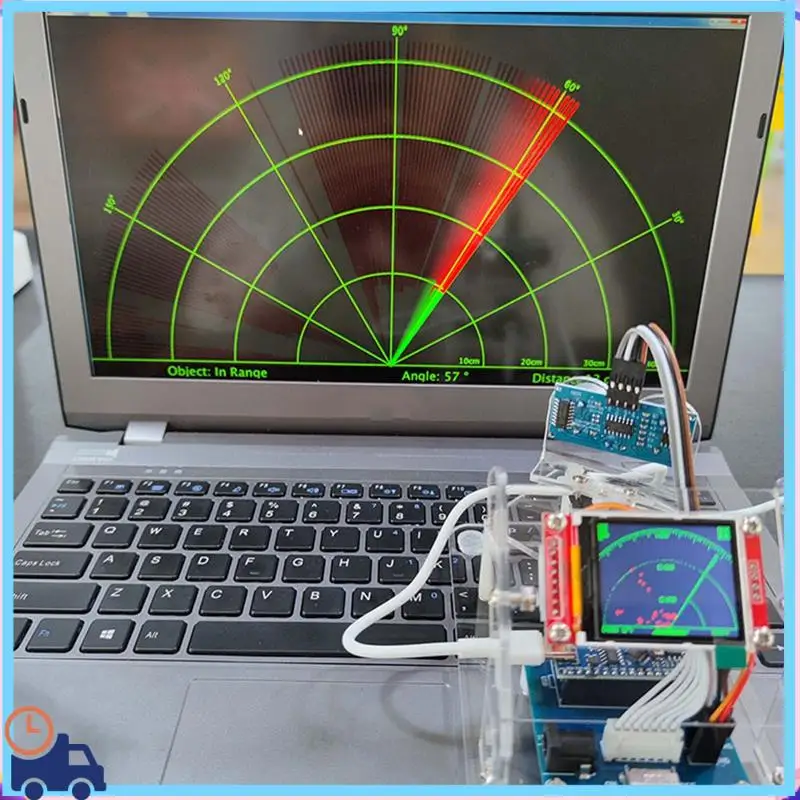 

Latest Ultrasonic Radar Scanning Detector DIY Mood Ornament Decoration For 1/14 Tamiya RC Truck Tipper