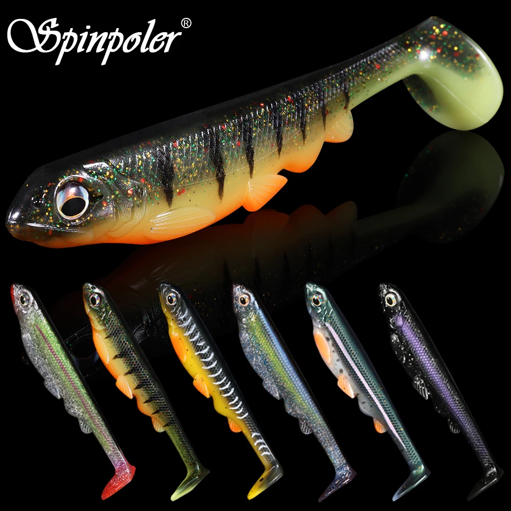 Spinpoler-señuelo de pesca suave con cola en T, 16cm, Wobbler, predador, sábalo, Isca, cebo Artificial para Lucio, lubina, perca, Zander