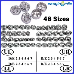 EASYINSMILE 5Pc/Pack Dental Kids Preformed Crown UL-UR-LL-LR Stainless Steel Primary Temporary Molar Pediatric Full Size