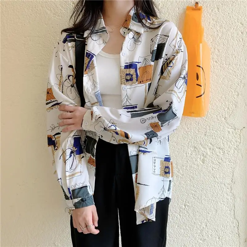 Chiffon Shirt Women's Spring Autumn Summer Korean Style Clothes Women 2025 Sun Protection Shirt Top Loose Casual Female Blouses