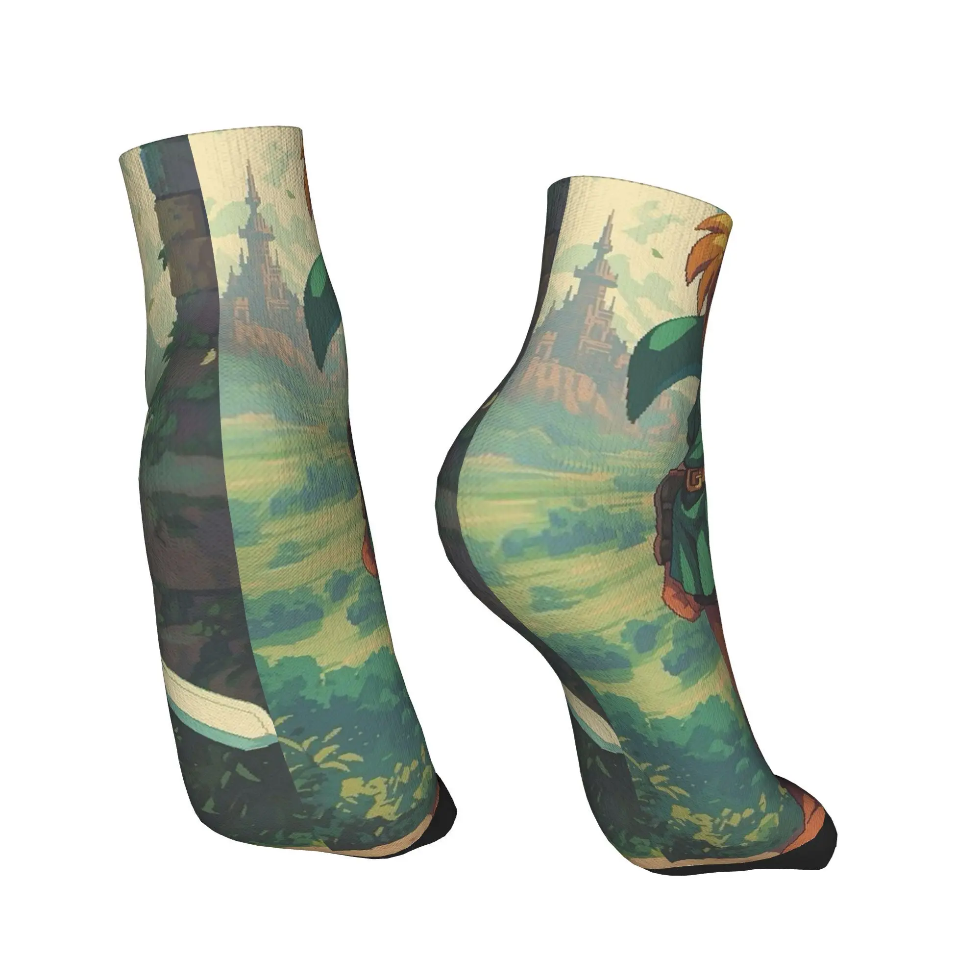 ถุงเท้าการ์ตูน Zelda Link ทุกฤดูกาล สไตล์ฮาราจูกุ คุณภาพสูง ถุงเท้าข้อสั้นลำลอง สำหรับผู้ชายและผู้หญิง ของขวัญคริสต์มาส