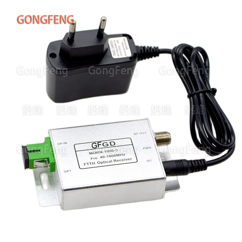 10PCS FTTH CATV Optical Receiver GEPON Network With WDM And AGC Mini Node Indoor Single Mode Optical Equipment Alloy Case