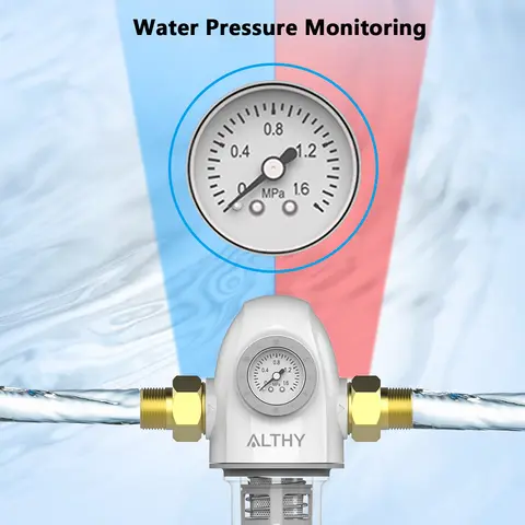 ALTHY PRE-AUTO2 स्वचालित फ्लशिंग बैकवाश प्रीफ़िल्टर स्पिन डाउन सेडिमेंट वाटर फ़िल्टर सेंट्रल होल हाउस प्यूरीफायर सिस्टम 10 best sales जल फ़िल्टर प्रणाली - №6
