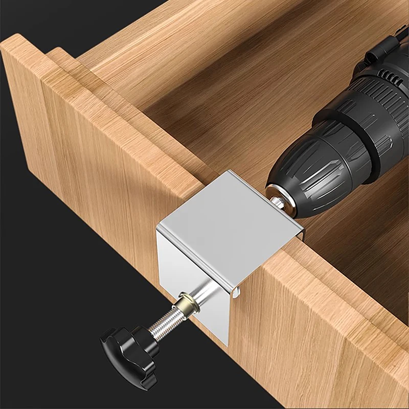 

2Pcs Woodworking Jig Cabinet Tool Home Furniture Accessories Iron Drawer Front Installation Clamps Drawer Panel Clips Hand Tools