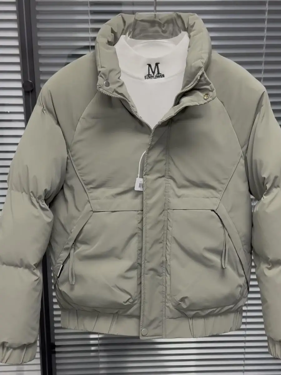 

Новая стильная утепленная зимняя куртка-пуховик для мужчин, приталенная, теплая, модная, для активного отдыха, с длинными рукавами