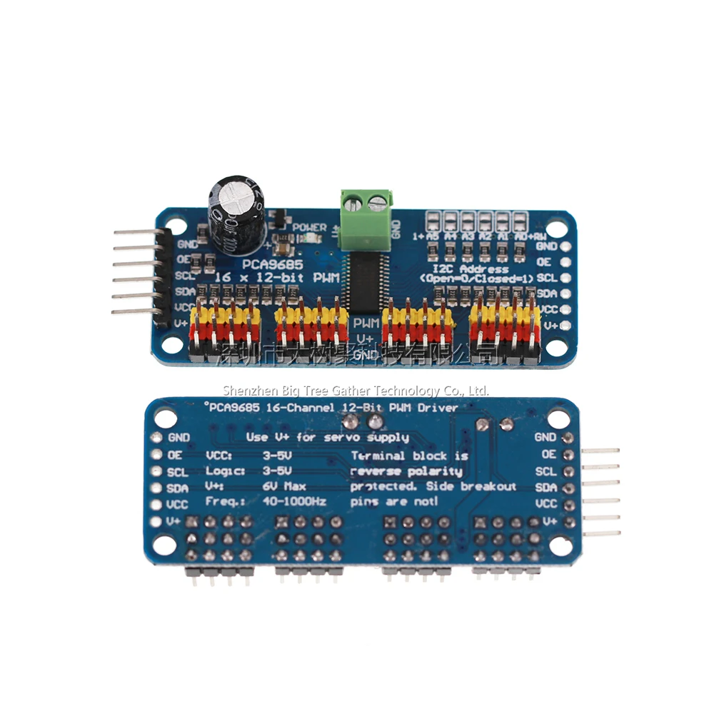 

16-channel PWM Servo Servo Driver Board Robot Controller IIC Interface Driver Module PCA9685