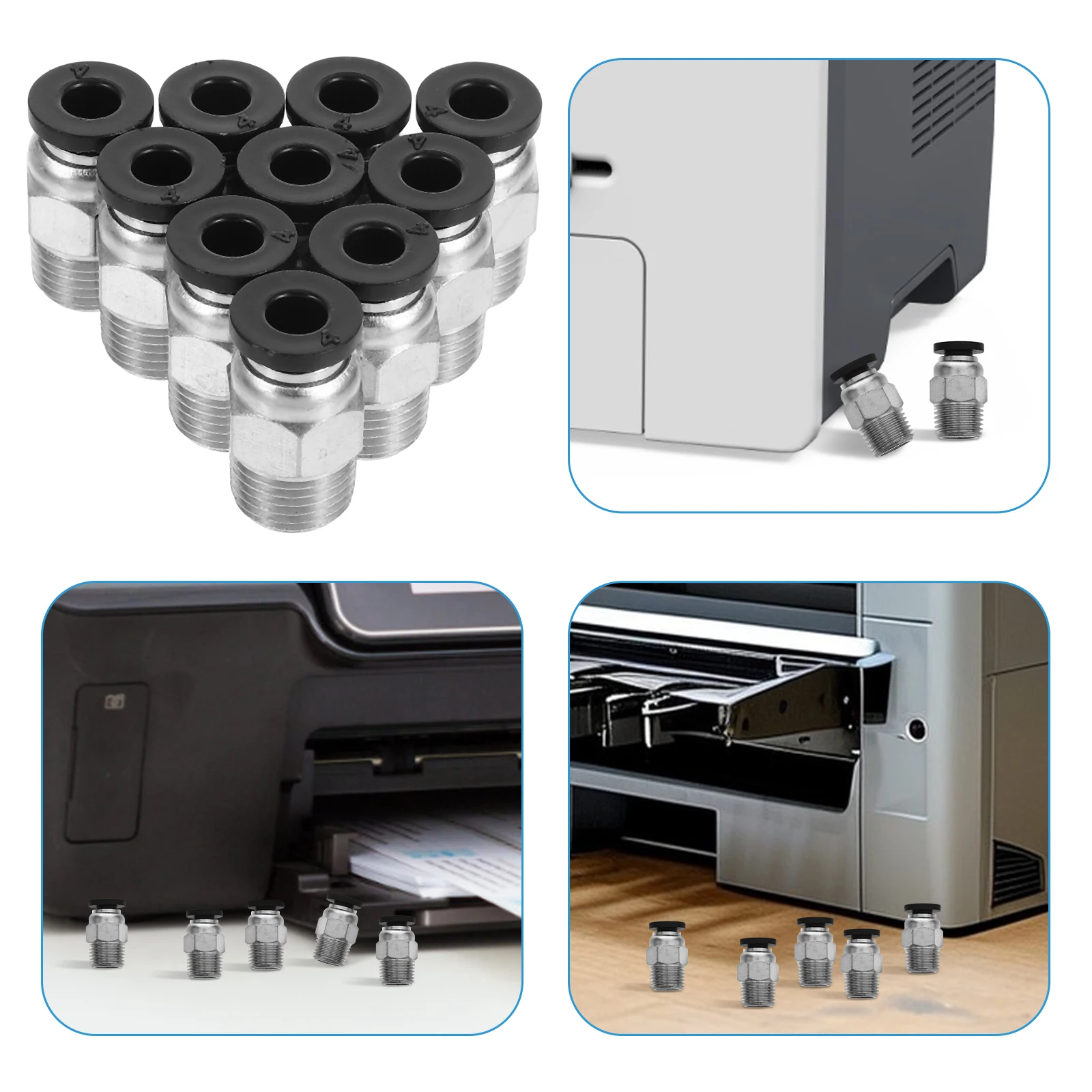 10 قطعة موصلات أنبوب Ptfe طابعة ثلاثية الأبعاد تركيبات هوائية دفع مستقيم متوافق-ملحقات طارد بودين