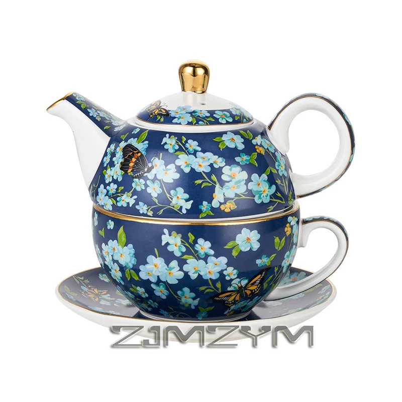 Elegant Ceramics Tea Pot, Tea Cup and Saucer, Gold Decals, Phalaenopsis Orchid Design, Coffee Cup, Water Mug, Drink Pot