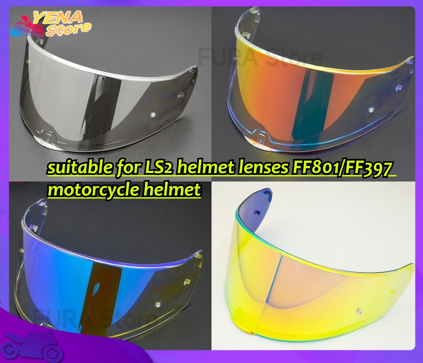 

The new motorcycle helmet lenses are suitable for LS2 helmet lenses FF801/FF397 motorcycle helmet accessories sun visor helmets