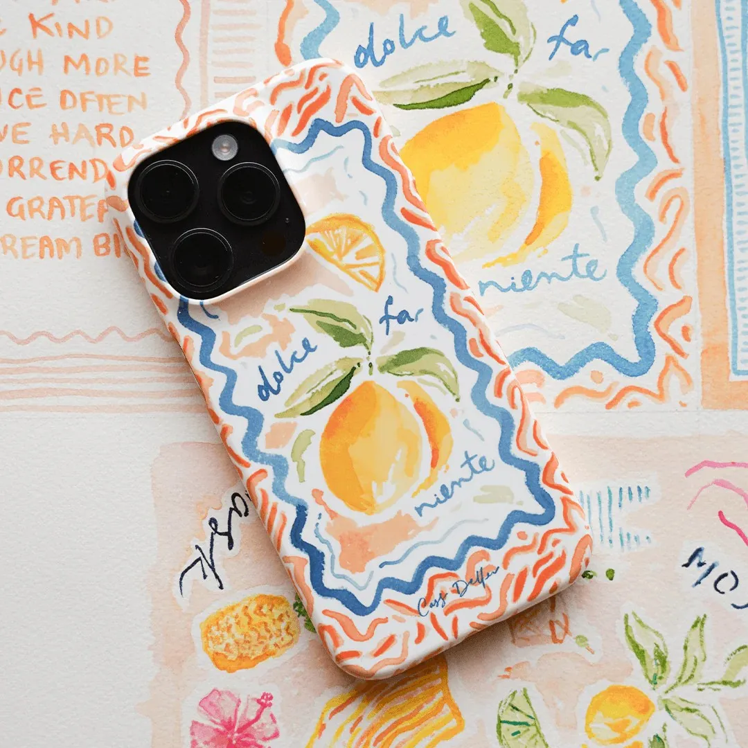 Funda para Teléfono Dolce Far Niente para iPhone 16 15 14 13 12 11 X XS XR XSMAX 7 8 Pro Max Plus, Cubierta Trasera de Doble Capa de Lujo