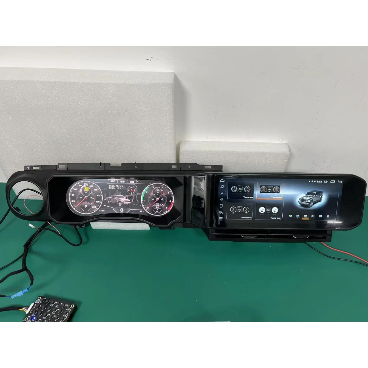 

A 12.3inch+12.3inch Android Dual Screen For Jeep Wrangler 2018-2022 Stereo GPS Carplay LCD Instrument Panel Car Radio Multimedia