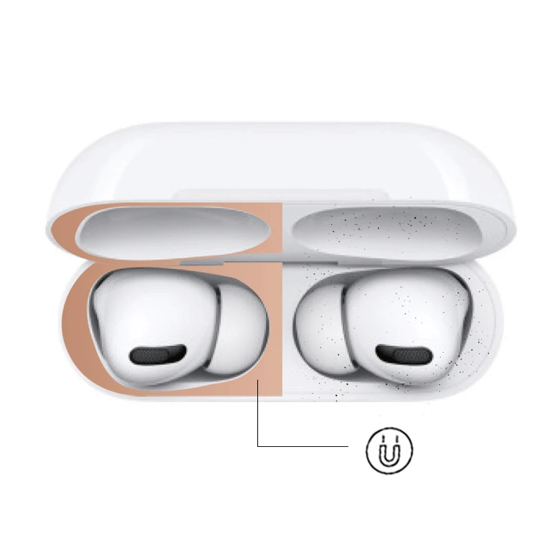 Airpodsのためのプロ2金属ダストガードステッカーイヤホンカバーairpodsためairpodsプロ3ヘッドホン充電ボックスアクセサリー