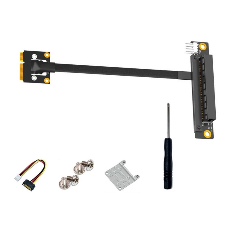 2024 New Miniature PCIe to 1X 4X 8X 16X Wireless Networking Card Sound Card Connection Miniature PCIE to PCIE Extension Cable