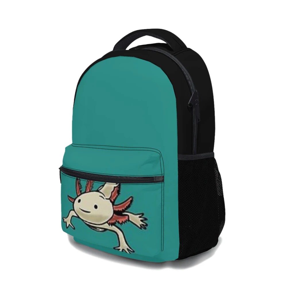 Impermeável Mochila de Alta Capacidade para Meninas, Bonito Feminino Laptop Mochilas Escolares, na Moda Bolsas Universitárias, Nova Moda Axolotl, 17"  