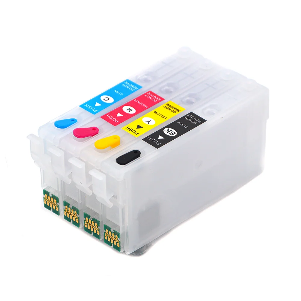 4Pcs T802 802 802XL Refill Ink Cartridge with Chip for Epson WF-4720 WF-4730 WF-4740 WF-4734 EC-4020 EC-4030 EC-4040 Printer