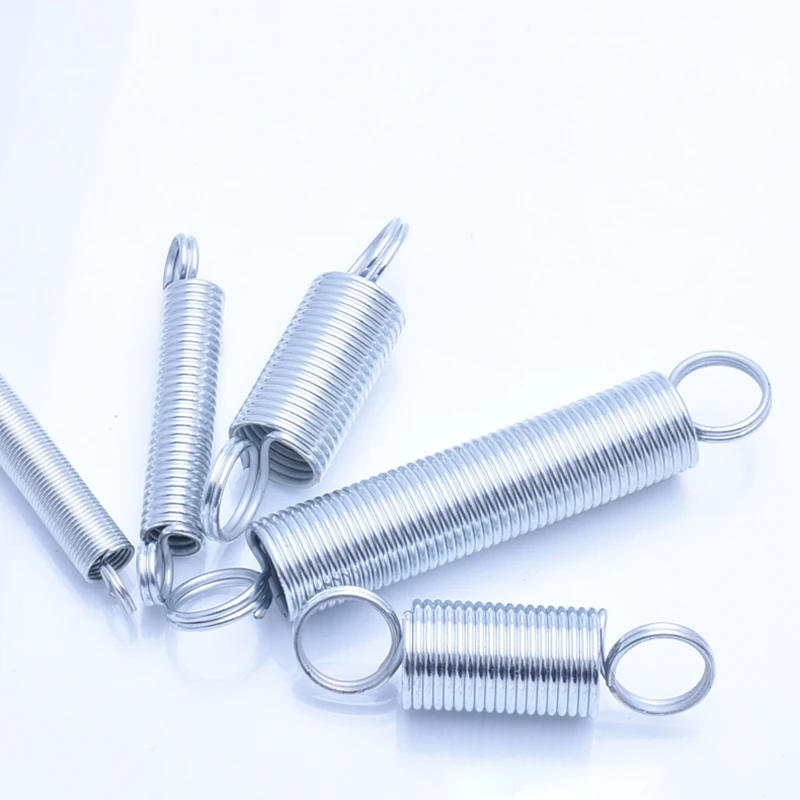 1-5Pcs Closed loop/With Hook Wire Diameter 1.2mm Galvanized Tension Spring Outer Dia 8/9/10mm Extension Spring Length 30-250mm