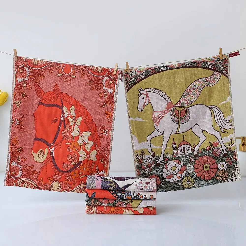 High Quality 34x40cm Large Hand Towel Quick Dry Decorative Pure Cotton Dish Cloth 4 Layer Cotton Gauze Tea Towel Home Restaurant