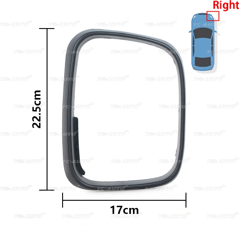 Car Side Wing Rear View Mirror Door Trim Ring Bezel Cap Cover For Volkswagen Transporter Multivan T5 For VW Caddy 2003-2010 LHD