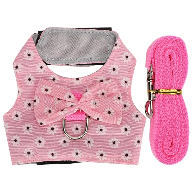 Bunny Harness and Leash Rabbit Vest for Guinea Pig Ferret Chinchilla Hamster Squirrel Lovely Costume 3 Sizes 2 Colors