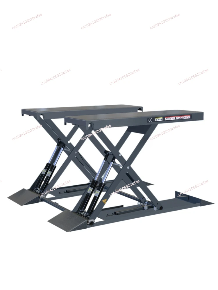 

1.4 Meters Ultra-thin Installation-free Waterproof Small Scissor Lift Car Hydraulic Scissor Lift Auto Repair