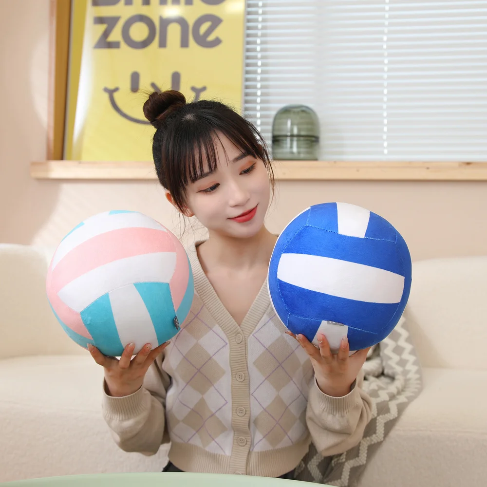 Simulation Volleyball Ball Plush Toy Cute Volleyball Props Pillow Accompany Kids Soft Gifts for Girls Boys Room Decor