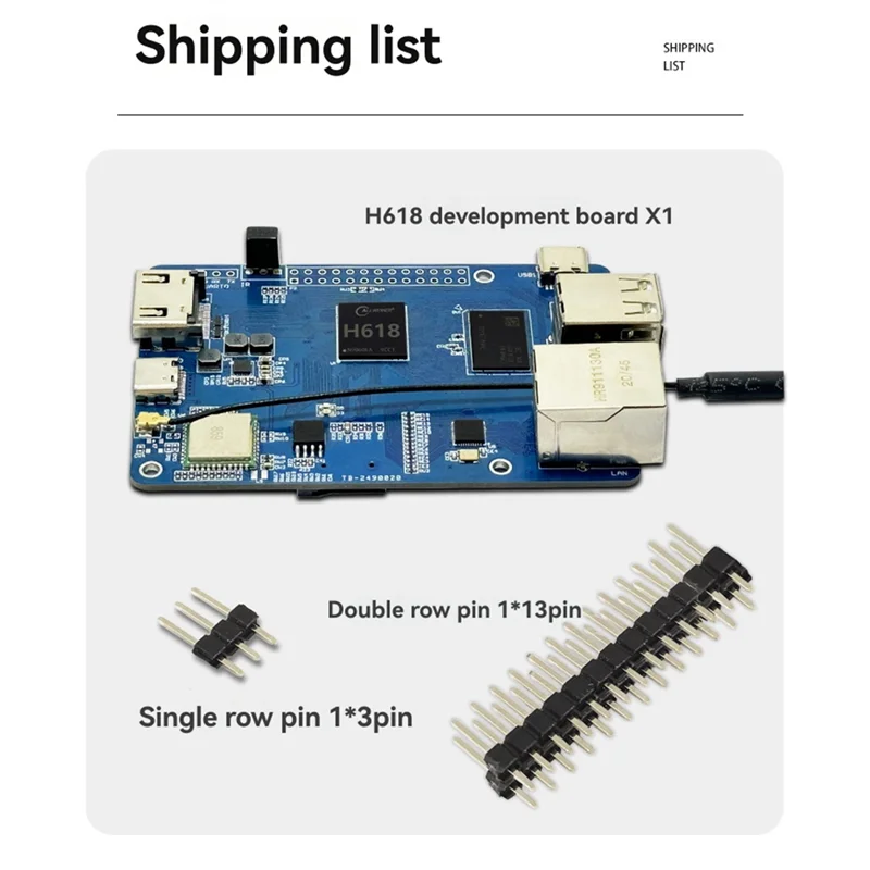 Placa de desarrollo A68Z H618 Allwinner H616 Mini PC 1G LPDDR4 para Linux/Android compatible con Android TV 12/Ubuntu/sistemas Debian