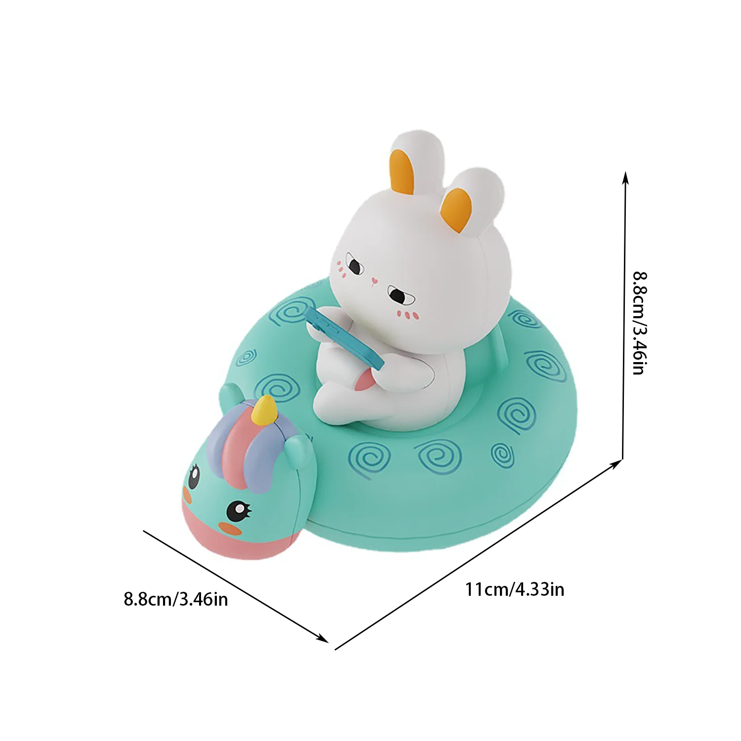 Children\'s Water Playing Chain Rabbit Cute Pig Swimming Circle Clockwork Rowing Baby Bathroom Shower Interactive Toy