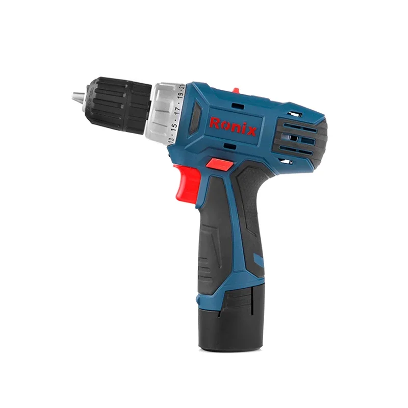 Para ronix 8012 modelo 12v máquina de broca sem fio sem escova com bateria de íon-lítio conjunto de broca elétrica sem fio