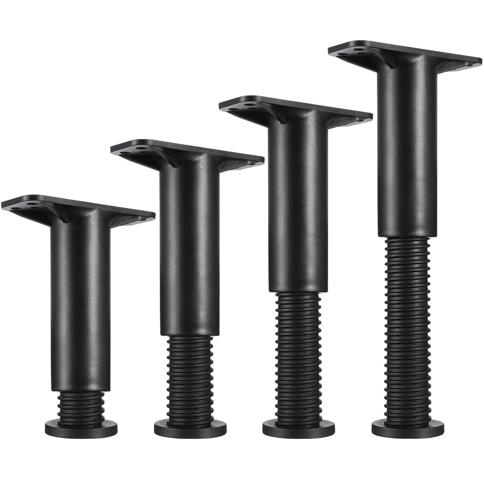 

4 Pcs Bed Support Frame Adjustable Height Leg Replacement Center Plastic Steel Legs Furniture
