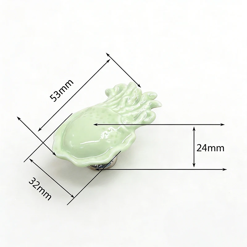 Octopus Sea Animal Ceramic Handle Cabinet Drawer Wardrobe Door European Color Single Hole  Knobs and Handles Desk Drawer Pulls
