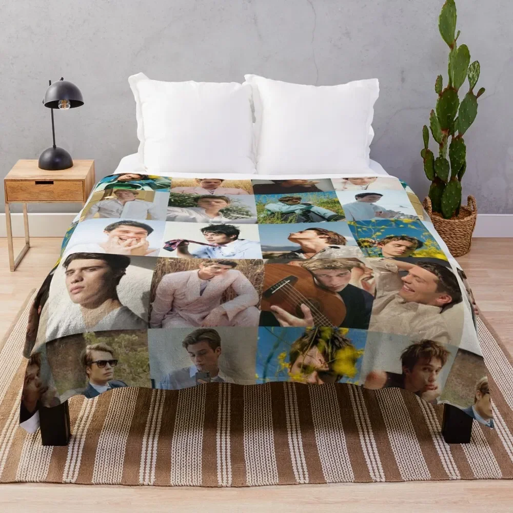 

Nicholas Galitzine Throw Blanket Warm warm for winter blankets ands Blankets