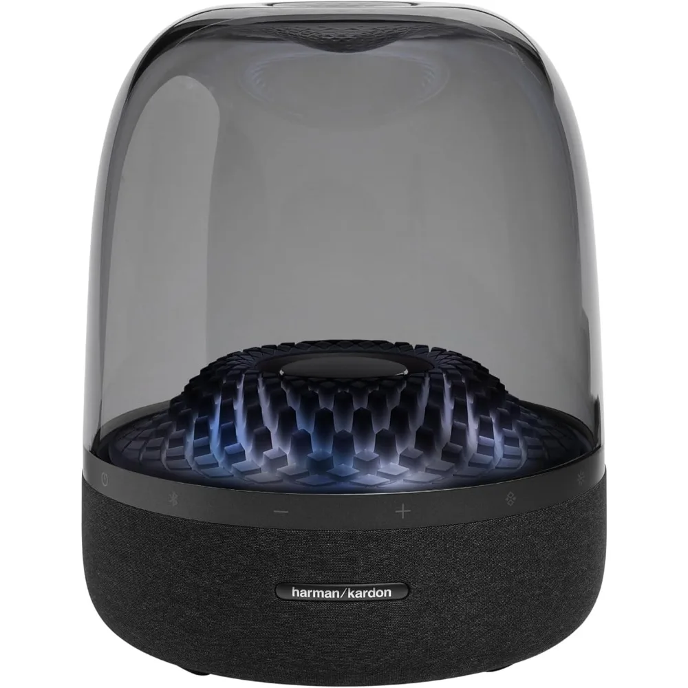 Aura Studio 4 - Bluetooth Home Speaker-Superior Sound Performance-5 Diamond-Effect Lighting Themes-Made with Recycled Materials