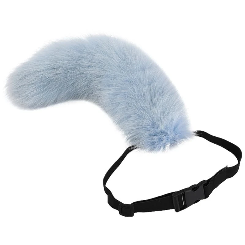 39BB handgefertigtes Tier Schwanz weiche Langschwanz Füchse Schwanz ein verstellbares Gürtel Anime Cosplay Accessoires für Mann